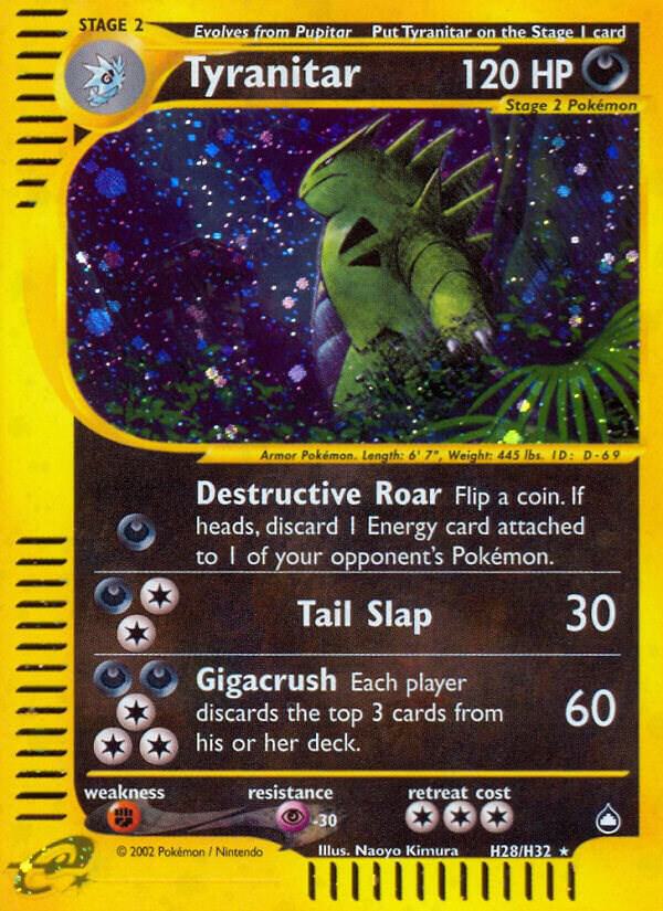 Tyranitar H28 H28/H32 (Aquapolis)  - Holofoil | Good Games Adelaide SA