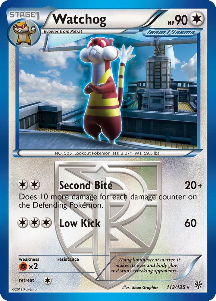 Watchog Team Plasma 113 113/135 (Plasma Storm)  - Reverse Holofoil | Good Games Adelaide SA
