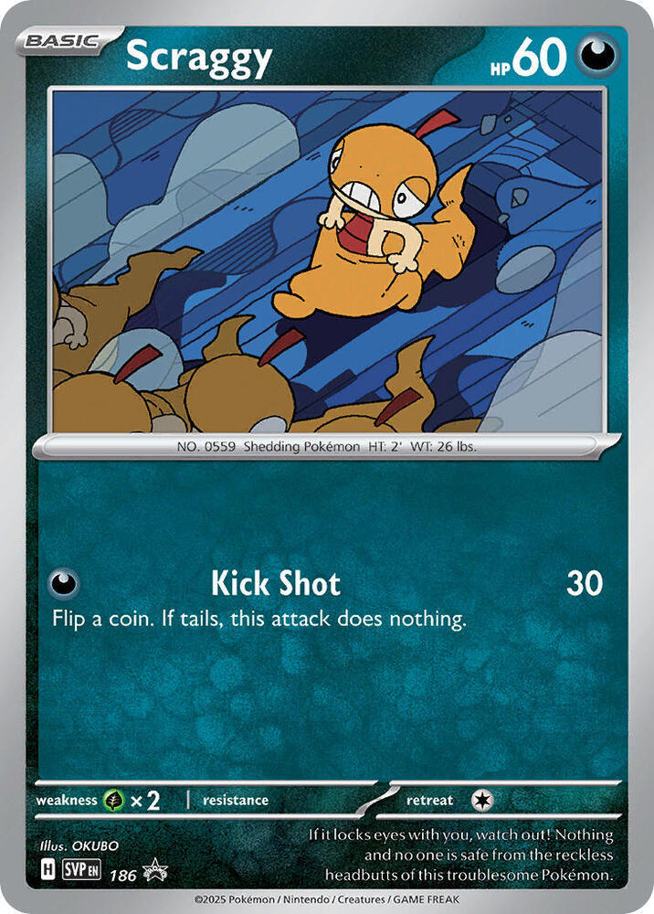 Scraggy 186 (SV: Scarlet & Violet Promo Cards)  - Holofoil | Good Games Adelaide SA