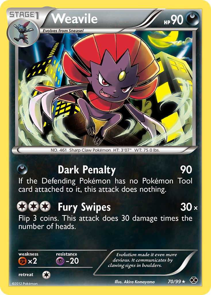 Weavile (70/99) [Black & White: Next Destinies] | Good Games Adelaide SA