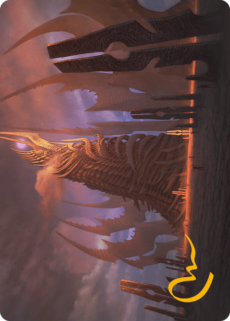 Phyrexian Tower Art Card (Gold-Stamped Signature) [Modern Horizons 3 Art Series] | Good Games Adelaide SA