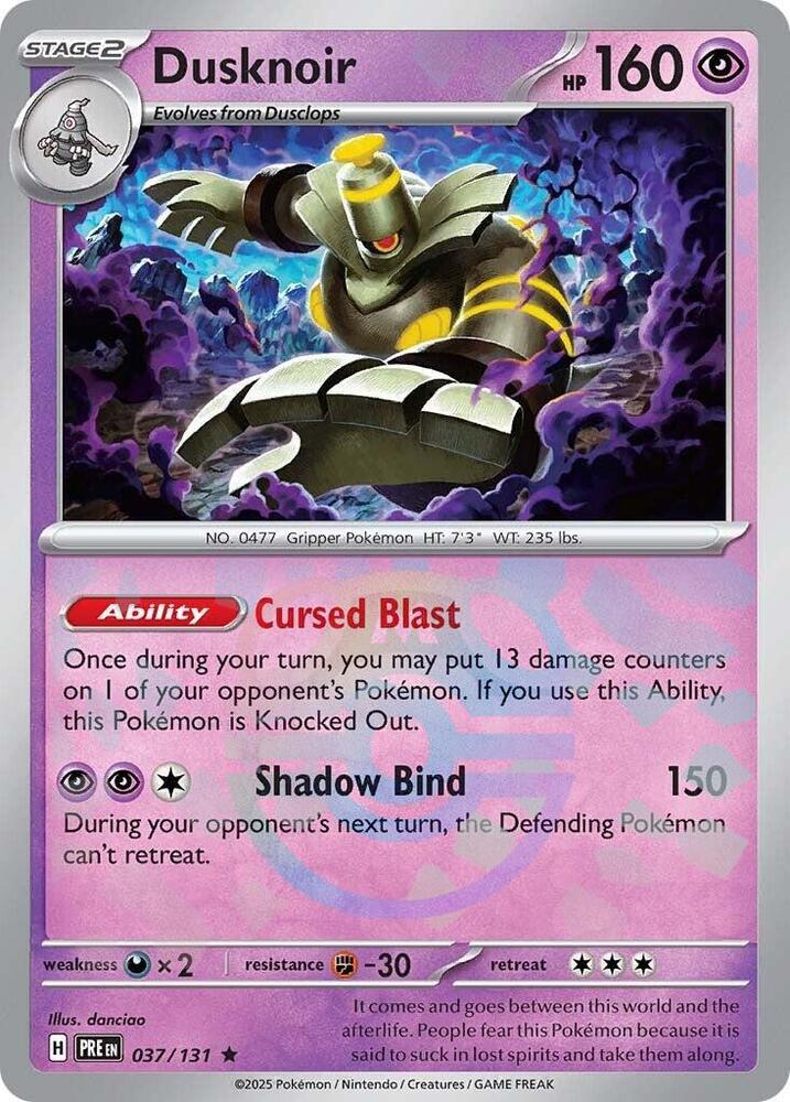 Dusknoir 037/131 (SV: Prismatic Evolutions)  - Holofoil | Good Games Adelaide SA