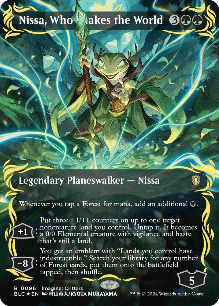 Nissa, Who Shakes the World 96 (Commander: Bloomburrow)  - Foil | Good Games Adelaide SA