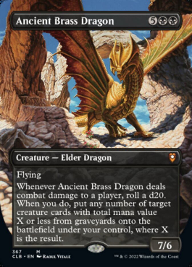 Ancient Brass Dragon (Borderless Alternate Art) [Commander Legends: Battle for Baldur's Gate] | Good Games Adelaide SA