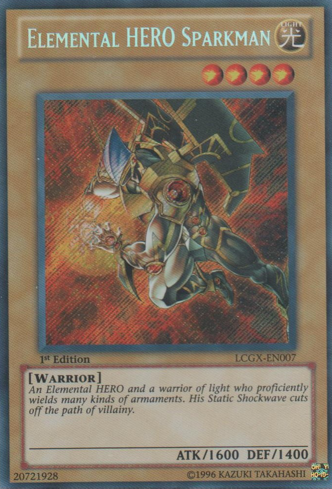 Elemental HERO Sparkman (Alternate Art) [LCGX-EN007] Secret Rare | Good Games Adelaide SA