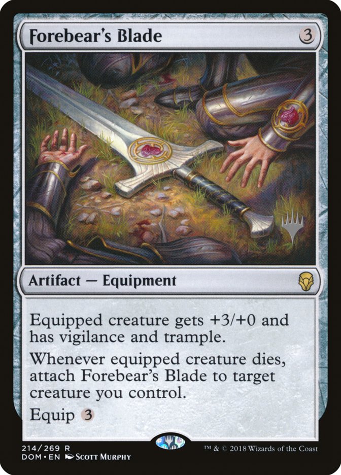 Forebear's Blade [Dominaria Promos] | Good Games Adelaide SA