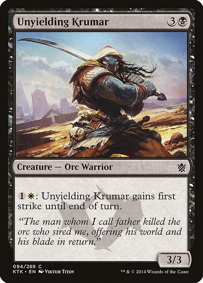 Unyielding Krumar 94 (Khans of Tarkir)  | Good Games Adelaide SA