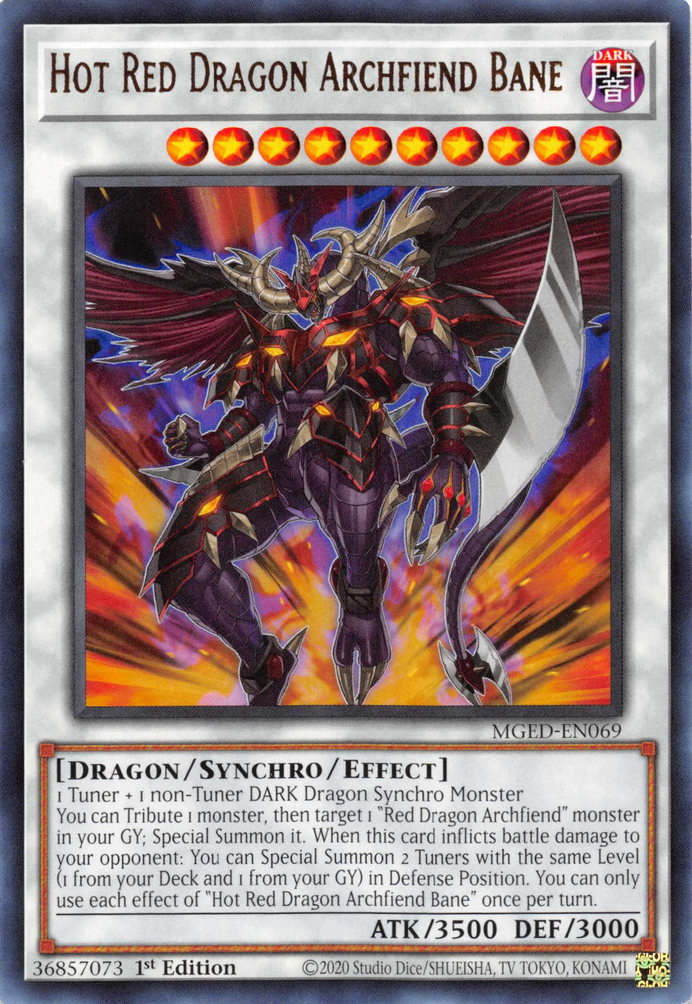 Hot Red Dragon Archfiend Bane [MGED-EN069] Rare | Good Games Adelaide SA