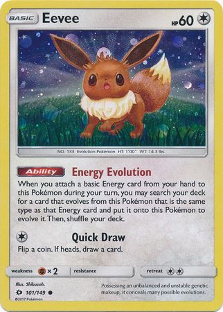 Eevee (101/149) (Cosmos Holo) [Sun & Moon: Base Set] | Good Games Adelaide SA
