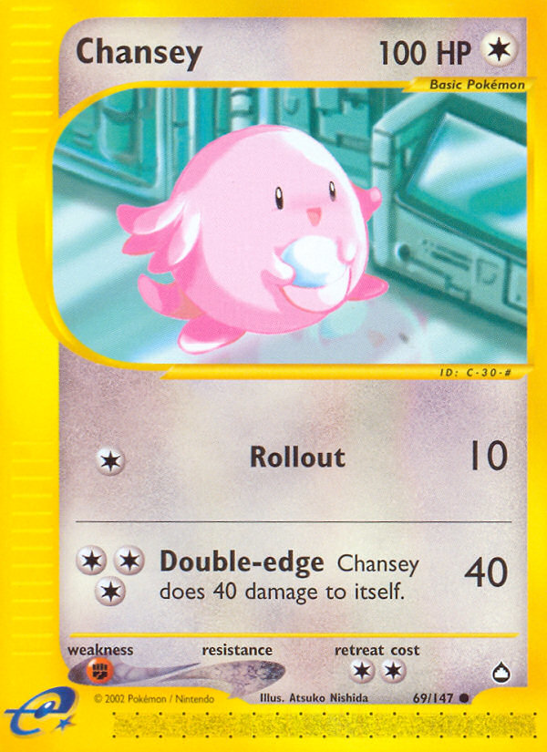 Chansey (69/147) [Aquapolis] | Good Games Adelaide SA