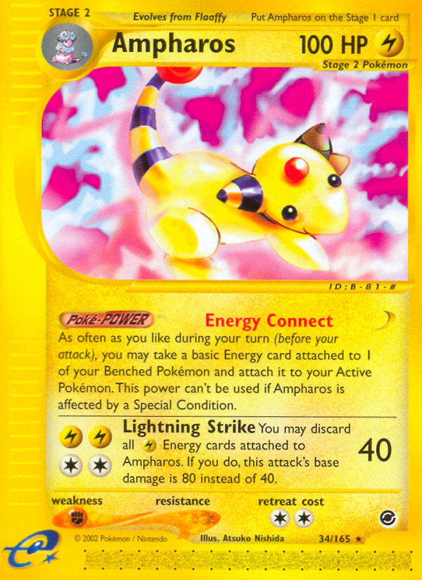 Ampharos (34/165) [Expedition: Base Set] | Good Games Adelaide SA