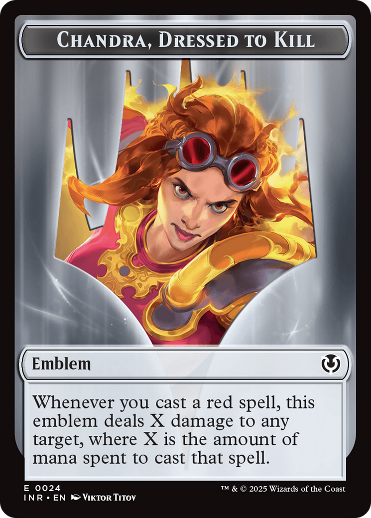 Human (0014) // Emblem - Chandra, Dressed to Kill Double-Sided Token [Innistrad Remastered Tokens] | Good Games Adelaide SA