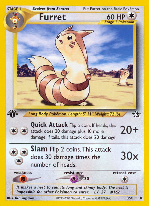 Furret (35/111) [Neo Genesis 1st Edition] | Good Games Adelaide SA