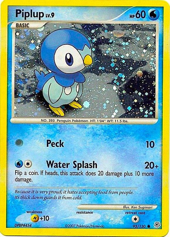 Piplup 093/130 (Miscellaneous Cards & Products)  - Cosmo Holofoil | Good Games Adelaide SA