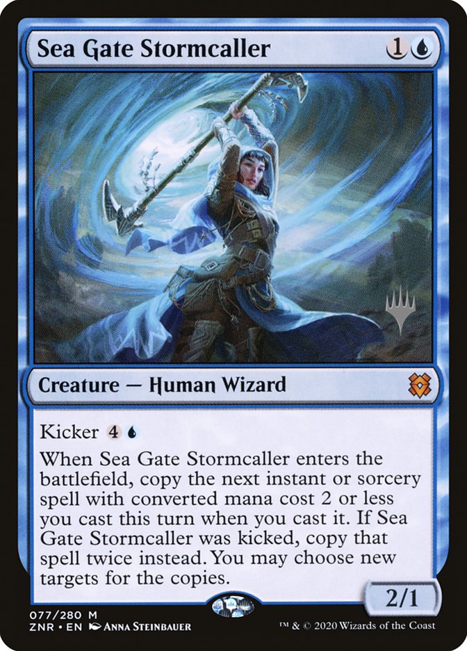 Sea Gate Stormcaller (Promo Pack) [Zendikar Rising Promos] | Good Games Adelaide SA