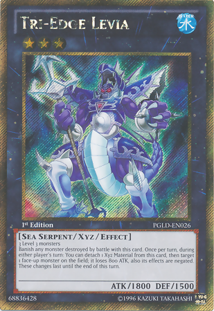 Tri-Edge Levia [PGLD-EN026] Gold Secret Rare | Good Games Adelaide SA