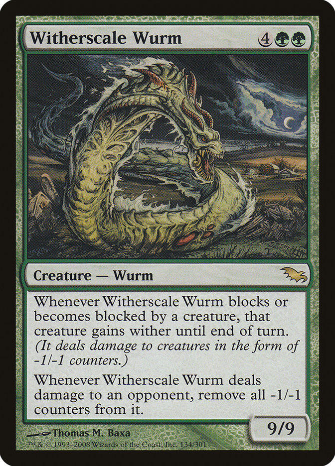 Witherscale Wurm 134 (Shadowmoor)  - Foil | Good Games Adelaide SA