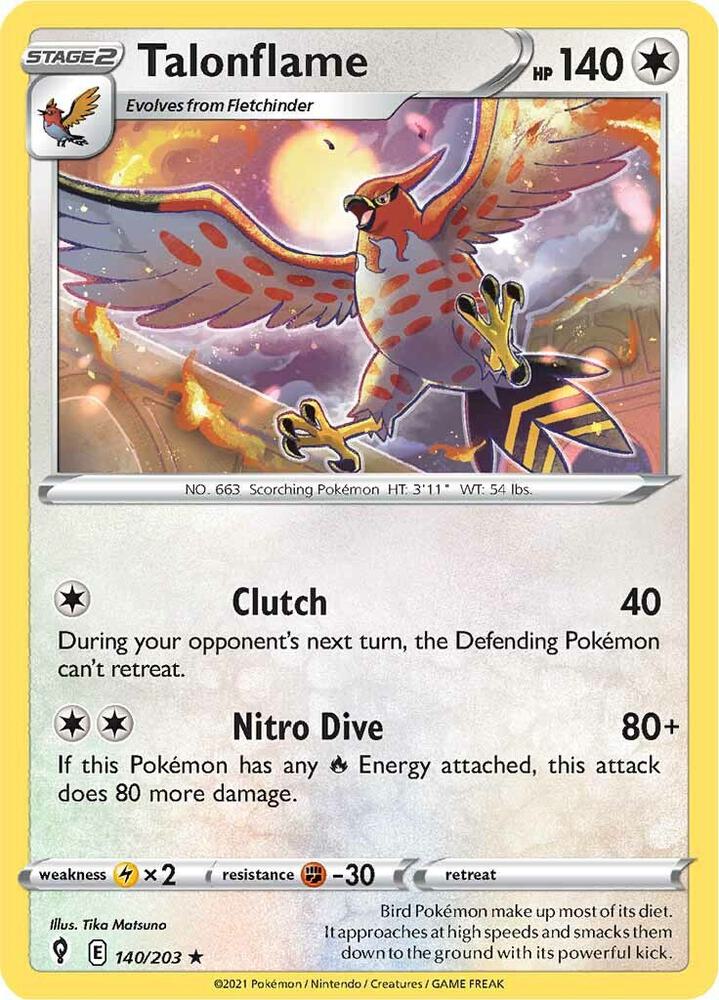Talonflame 140/203 (SWSH07: Evolving Skies)  | Good Games Adelaide SA
