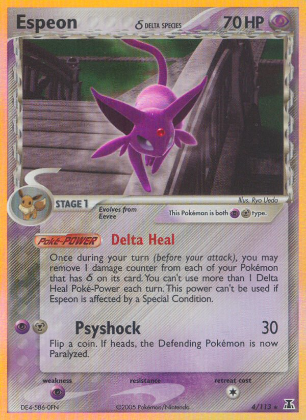 Espeon (4/113)(Delta Species) [EX: Delta Species] | Good Games Adelaide SA