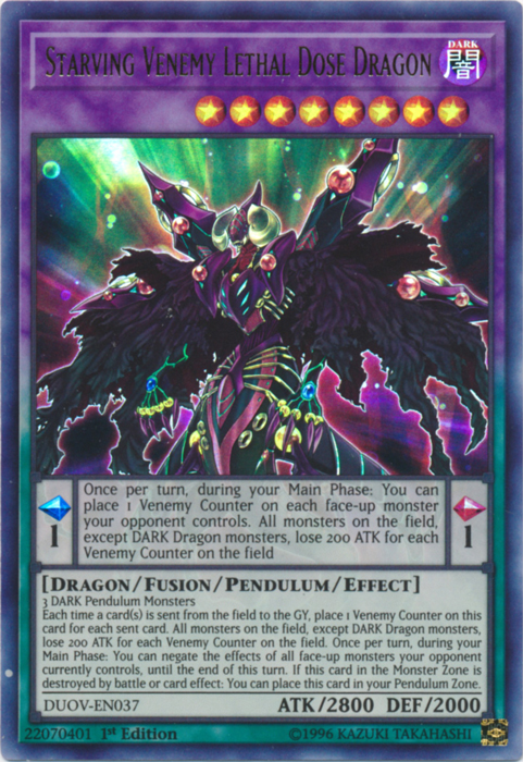 Starving Venemy Lethal Dose Dragon [DUOV-EN037] Ultra Rare | Good Games Adelaide SA