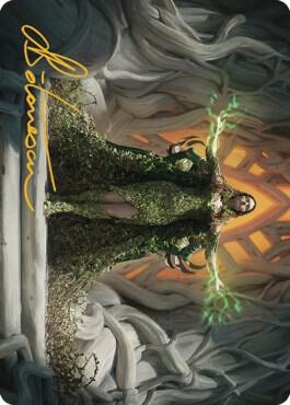 Titania Voice of Gaea Art Card Gold Stamped Signature 26 (Art Series: The Brothers' War)  | Good Games Adelaide SA