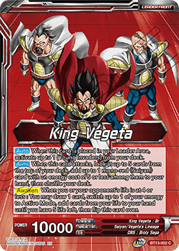 King Vegeta // King Vegeta, Head of the Saiyan Rebellion (Common) [BT13-002] | Good Games Adelaide SA