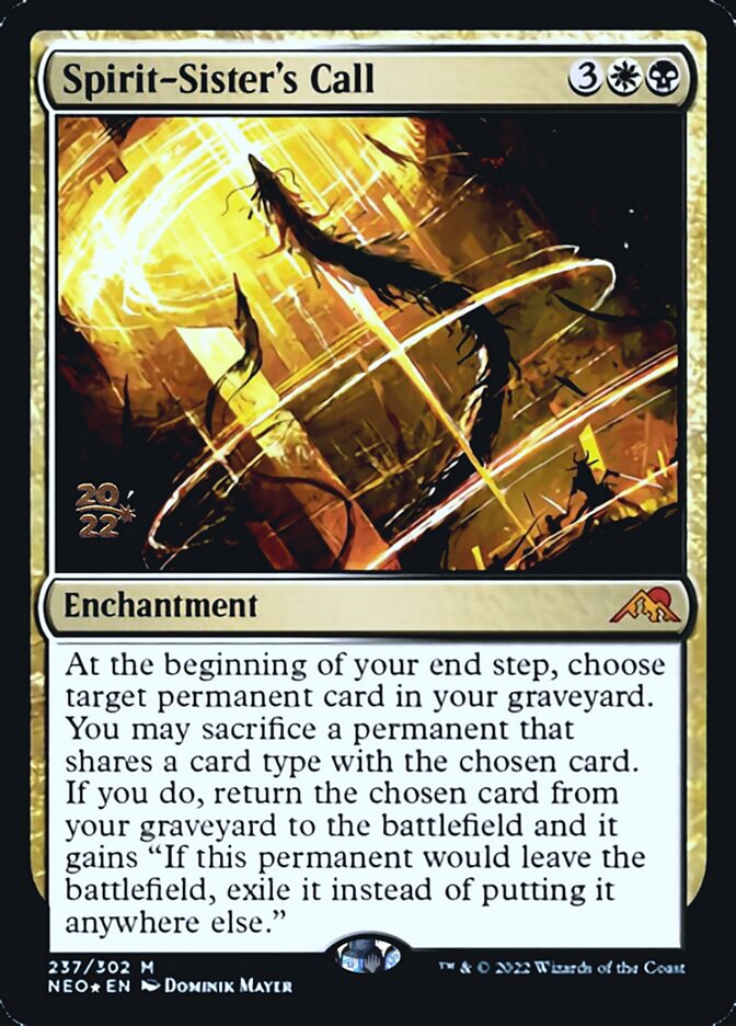 Spirit-Sister's Call [Kamigawa: Neon Dynasty Prerelease Promos] | Good Games Adelaide SA