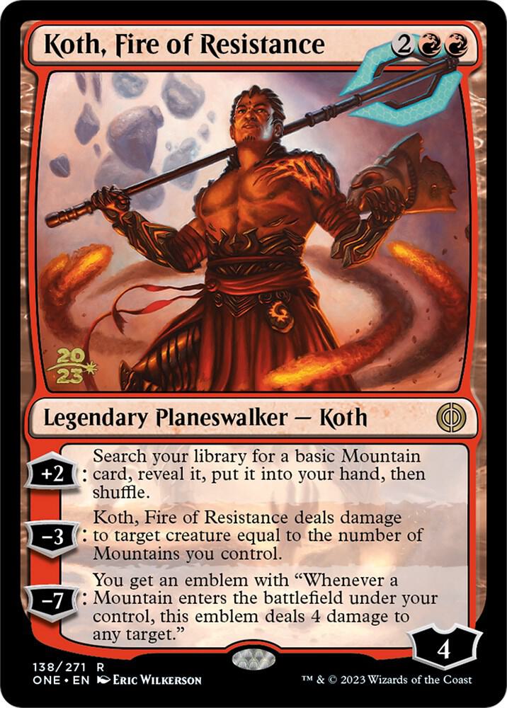 Koth Fire of Resistance 138 (Prerelease Cards)  - Foil | Good Games Adelaide SA