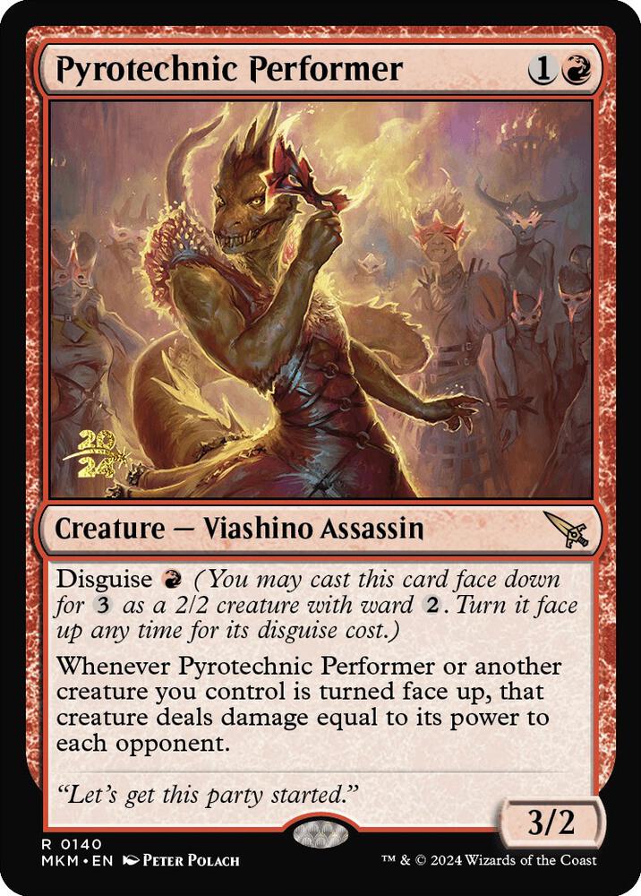 Pyrotechnic Performer 140 (Prerelease Cards)  - Foil | Good Games Adelaide SA