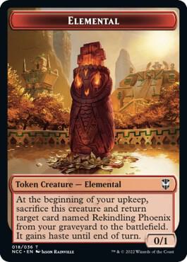 Elemental 018 Copy Double Sided Token 18 // 1 (Commander: Streets of New Capenna)  | Good Games Adelaide SA