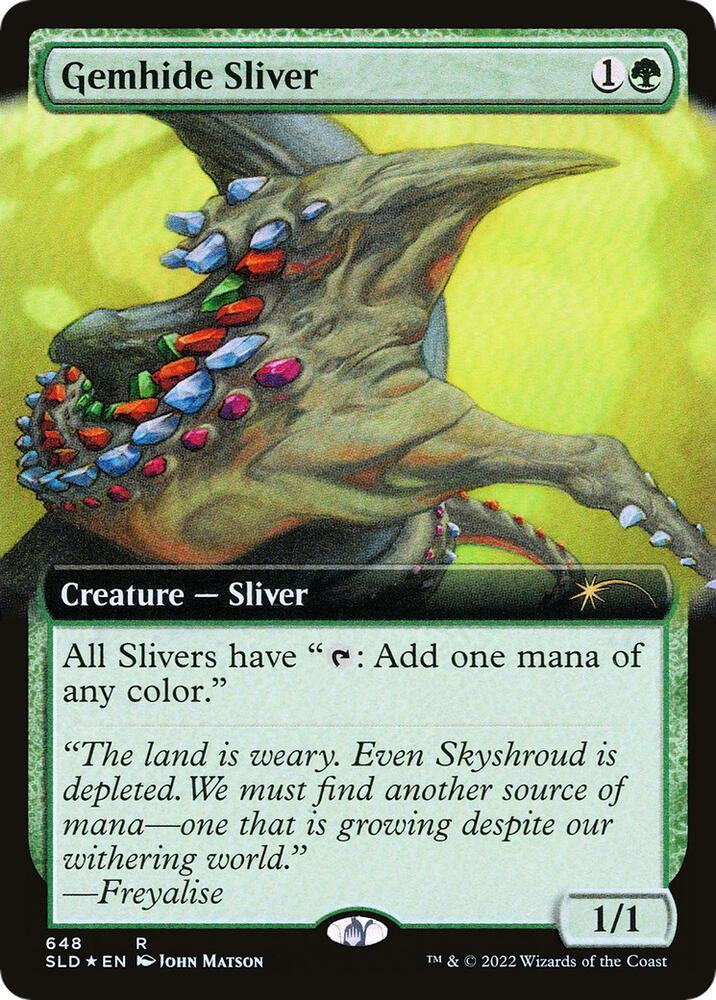 Gemhide Sliver Extended Art 648 (Secret Lair Drop Series)  - Foil | Good Games Adelaide SA