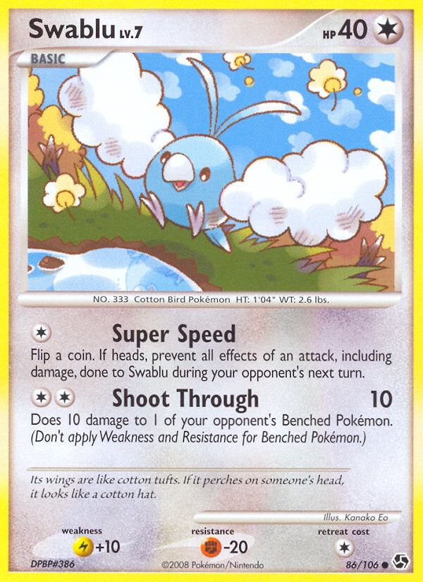 Swablu (86/106) [Diamond & Pearl: Great Encounters] | Good Games Adelaide SA