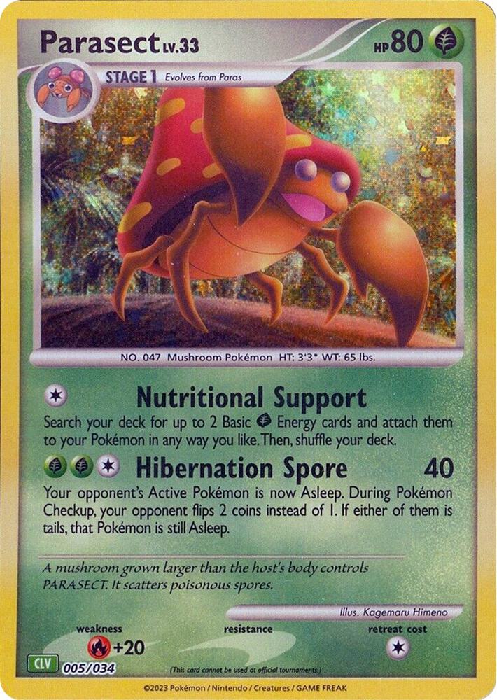 Parasect 005/034 (Trading Card Game Classic)  - Holofoil | Good Games Adelaide SA