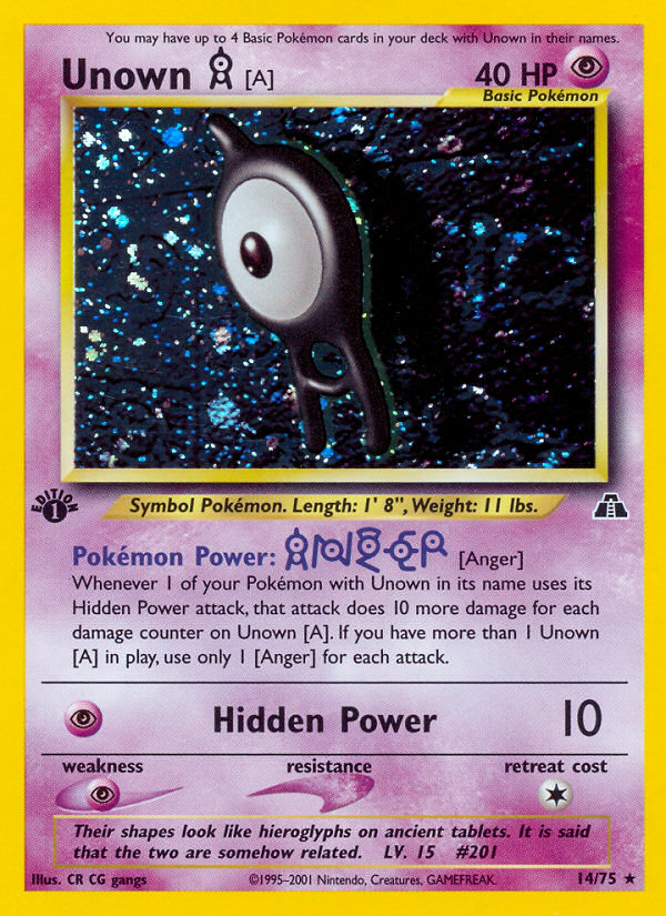 Unown [A] (14/75) [Neo Discovery 1st Edition] | Good Games Adelaide SA