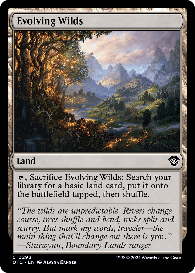 Evolving Wilds [Outlaws of Thunder Junction Commander] | Good Games Adelaide SA