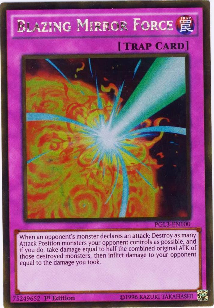Blazing Mirror Force [PGL3-EN100] Gold Rare | Good Games Adelaide SA