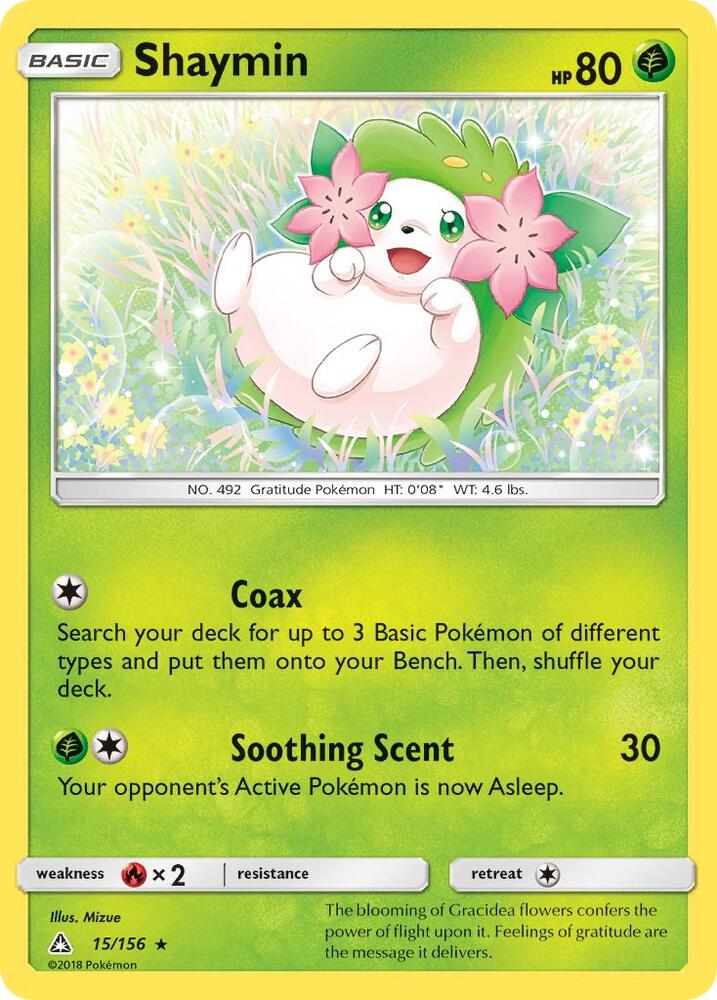 Shaymin 15/156 (SM - Ultra Prism)  - Holofoil | Good Games Adelaide SA