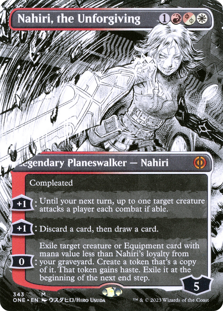 Nahiri, the Unforgiving (Borderless Manga) [Phyrexia: All Will Be One] | Good Games Adelaide SA