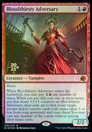 Bloodthirsty Adversary [Innistrad: Midnight Hunt Prerelease Promos] | Good Games Adelaide SA