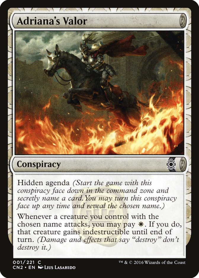 Adriana's Valor 1 (Conspiracy: Take the Crown)  - Foil | Good Games Adelaide SA