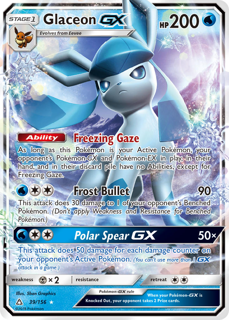 Glaceon GX (39/156) [Sun & Moon: Ultra Prism] | Good Games Adelaide SA