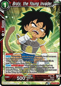 Broly, the Young Invader (Common) [BT13-026] | Good Games Adelaide SA