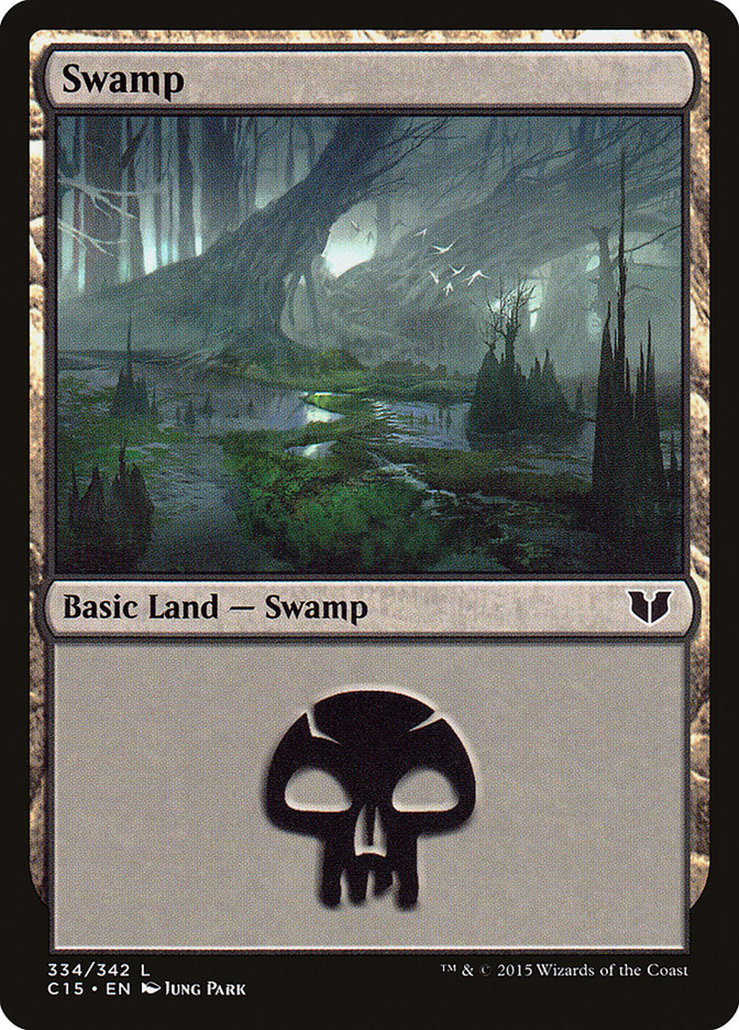 Swamp (334) [Commander 2015] | Good Games Adelaide SA