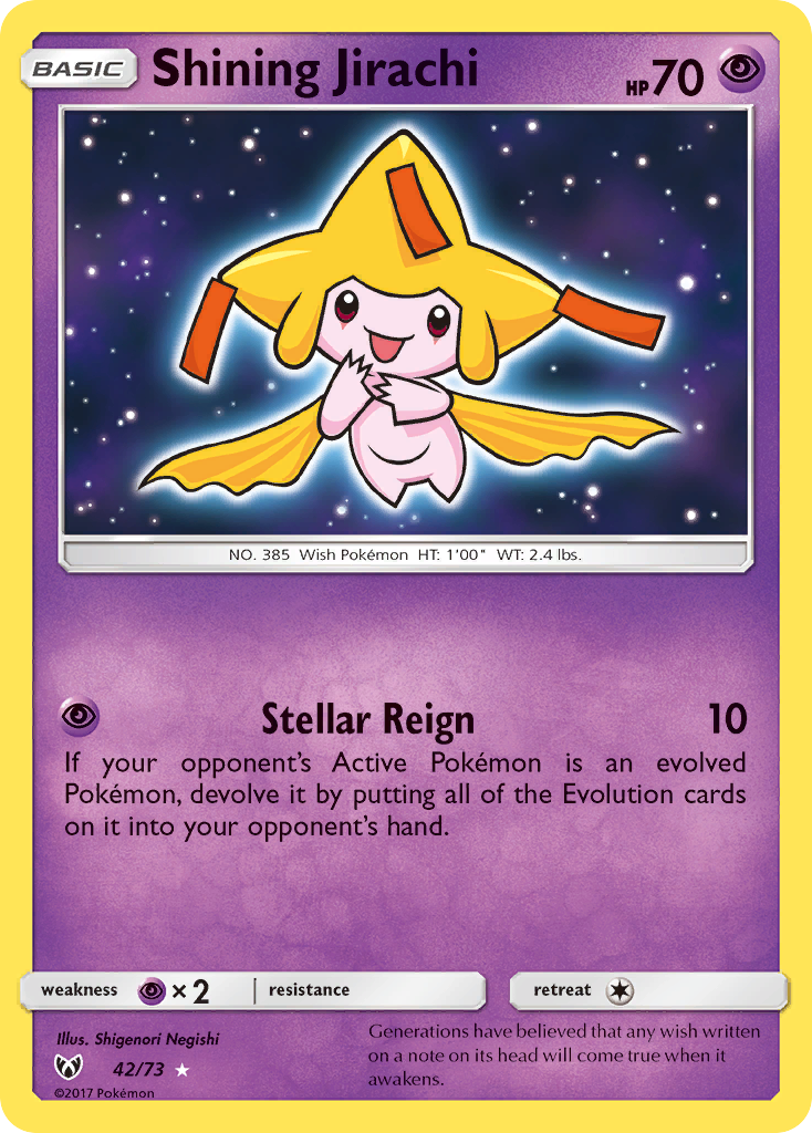 Shining Jirachi (42/73) [Sun & Moon: Shining Legends] | Good Games Adelaide SA