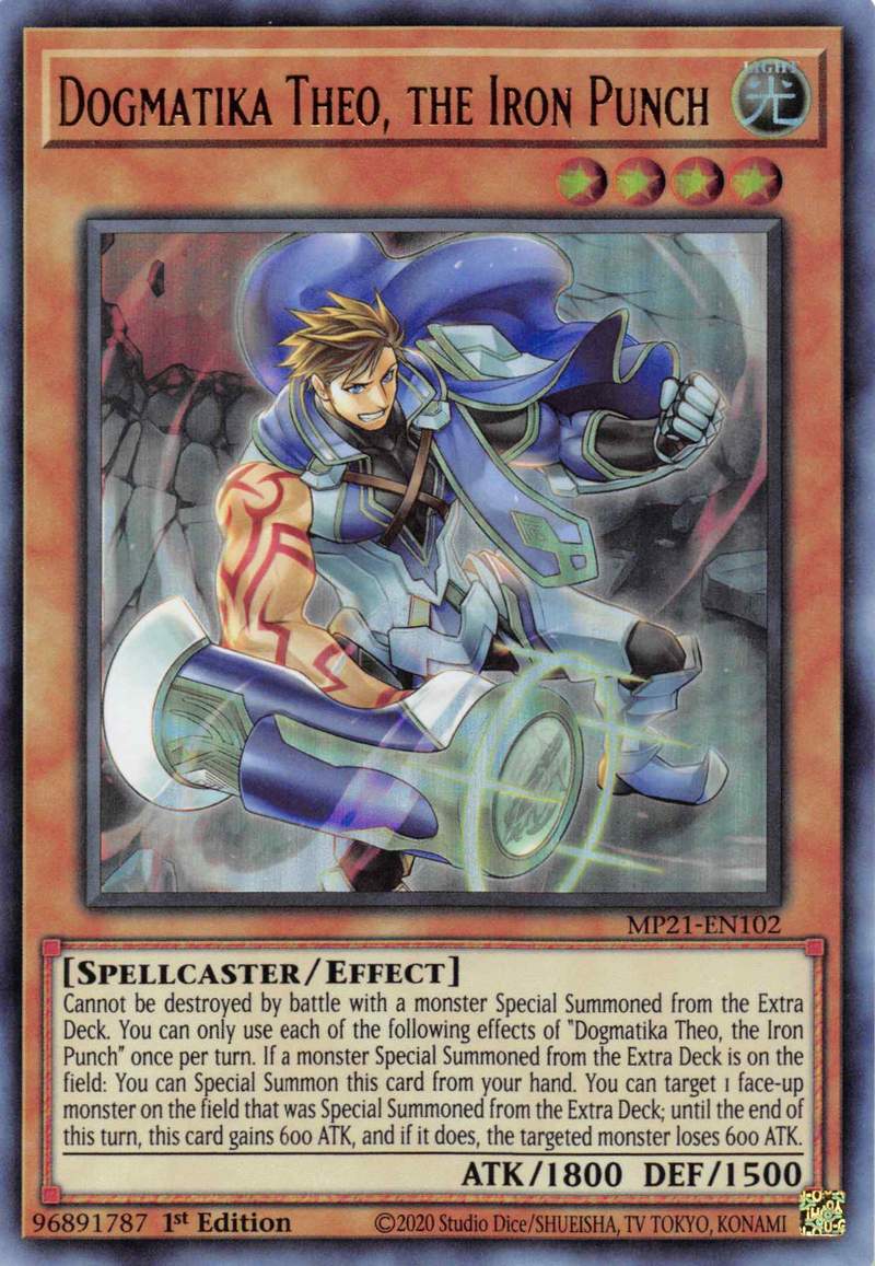 Dogmatika Theo, the Iron Punch [MP21-EN102] Ultra Rare | Good Games Adelaide SA