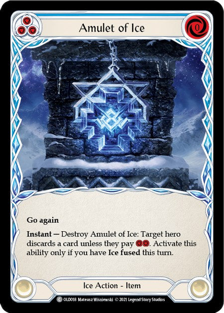 Amulet of Ice (Blue) [OLD018] (Tales of Aria Oldhim Blitz Deck)  1st Edition Normal | Good Games Adelaide SA