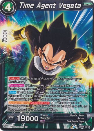 Time Agent Vegeta (Starter Deck - Saiyan Wonder) [SD14-03] | Good Games Adelaide SA
