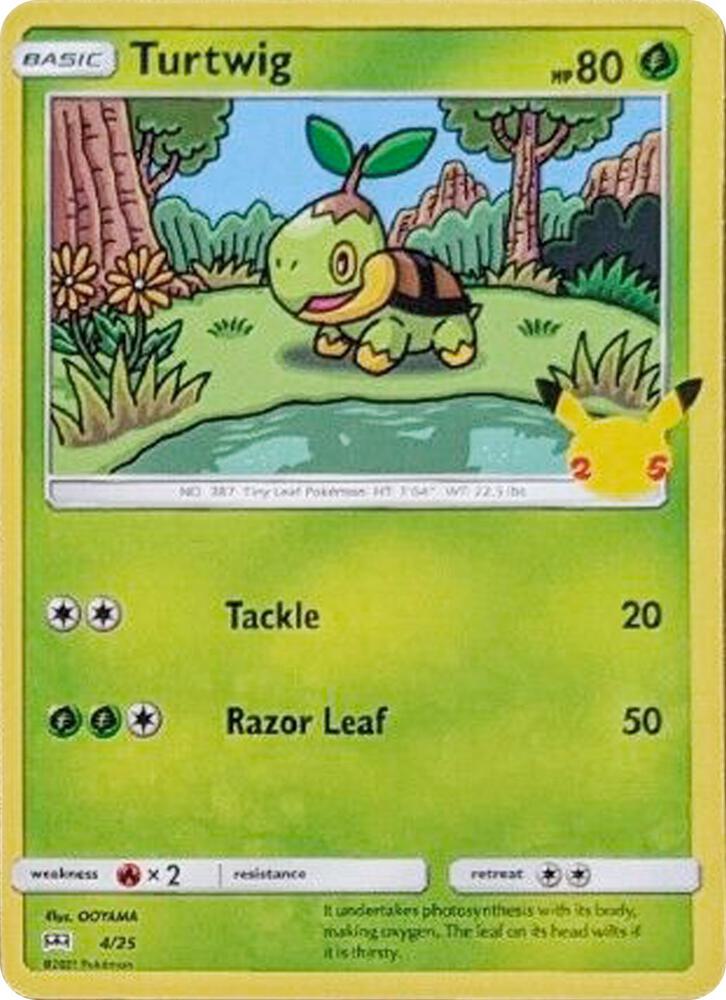 Turtwig 4 25 004/025 (McDonald's 25th Anniversary Promos)  | Good Games Adelaide SA