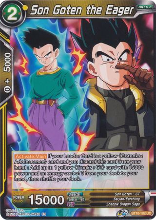 Son Goten the Eager (BT10-102) [Rise of the Unison Warrior 2nd Edition] | Good Games Adelaide SA