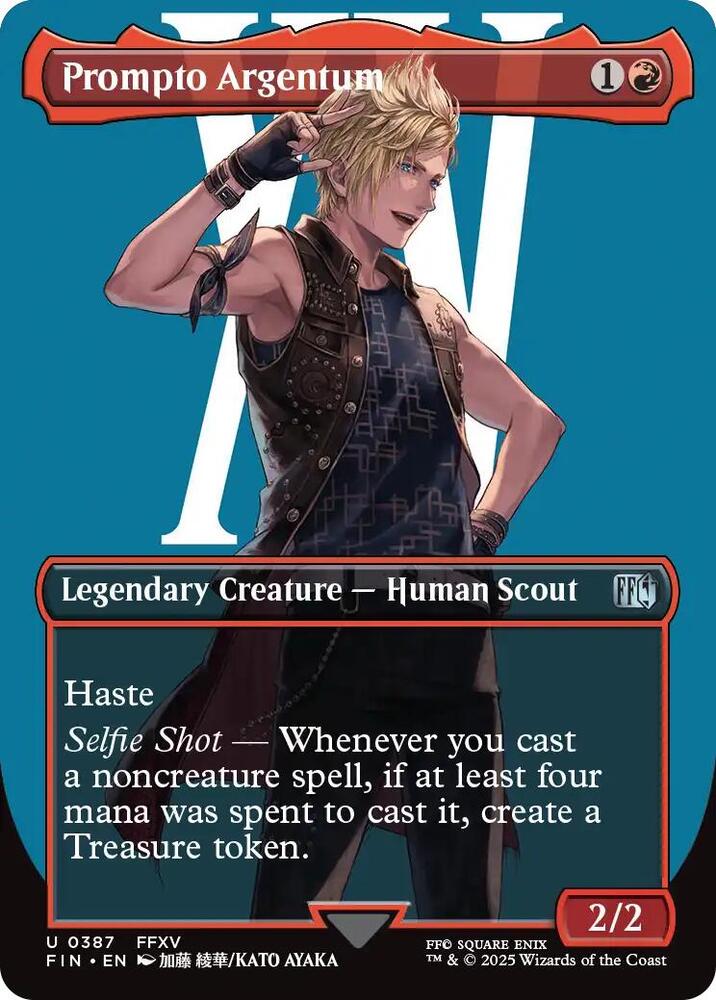 Prompto Argentum  387/309 (FINAL FANTASY)  - Borderless Foil | Good Games Adelaide SA